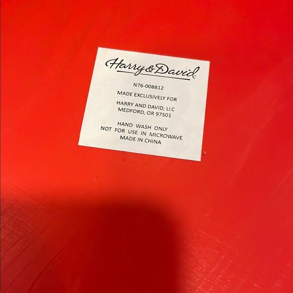 Santa’s milk and cookies Festive Red and White Holiday Decor Plate with Holly - Picture 4 of 5